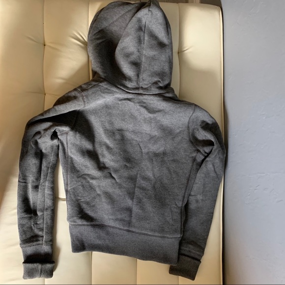 COPY - Abercrombie Grey faux fur lined hoodie sweatshirt lg - Picture 4 of 5